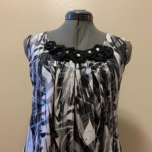 Black & White Dressy Tank Top